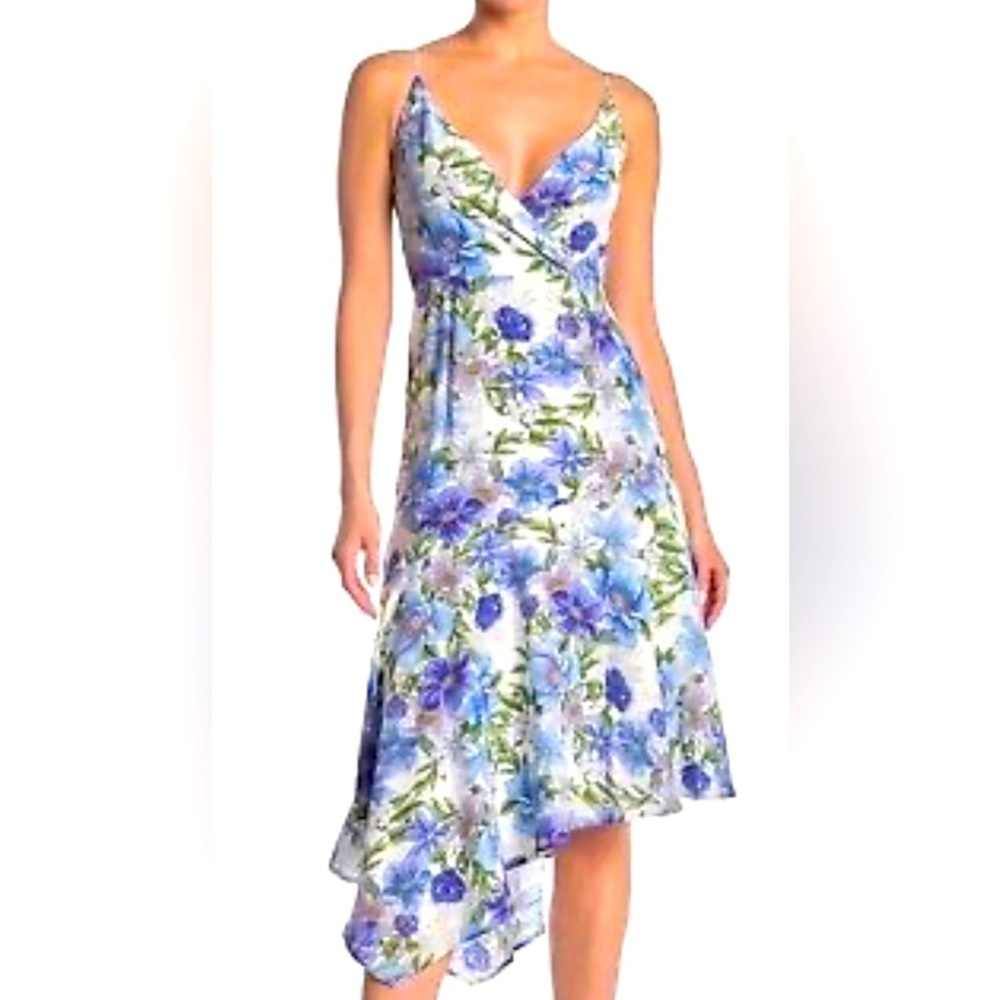 YUMII KIM DRESS, Blue and White Floral Sundress, NWT SIZE SMALL
